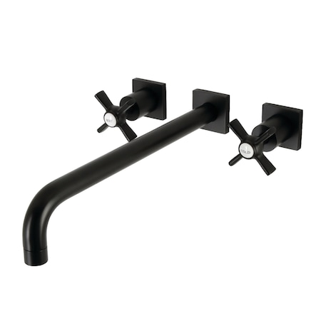 Kingston Brass KS6040ZX Wall Mount Tub Faucet, Matte Black KS6040ZX